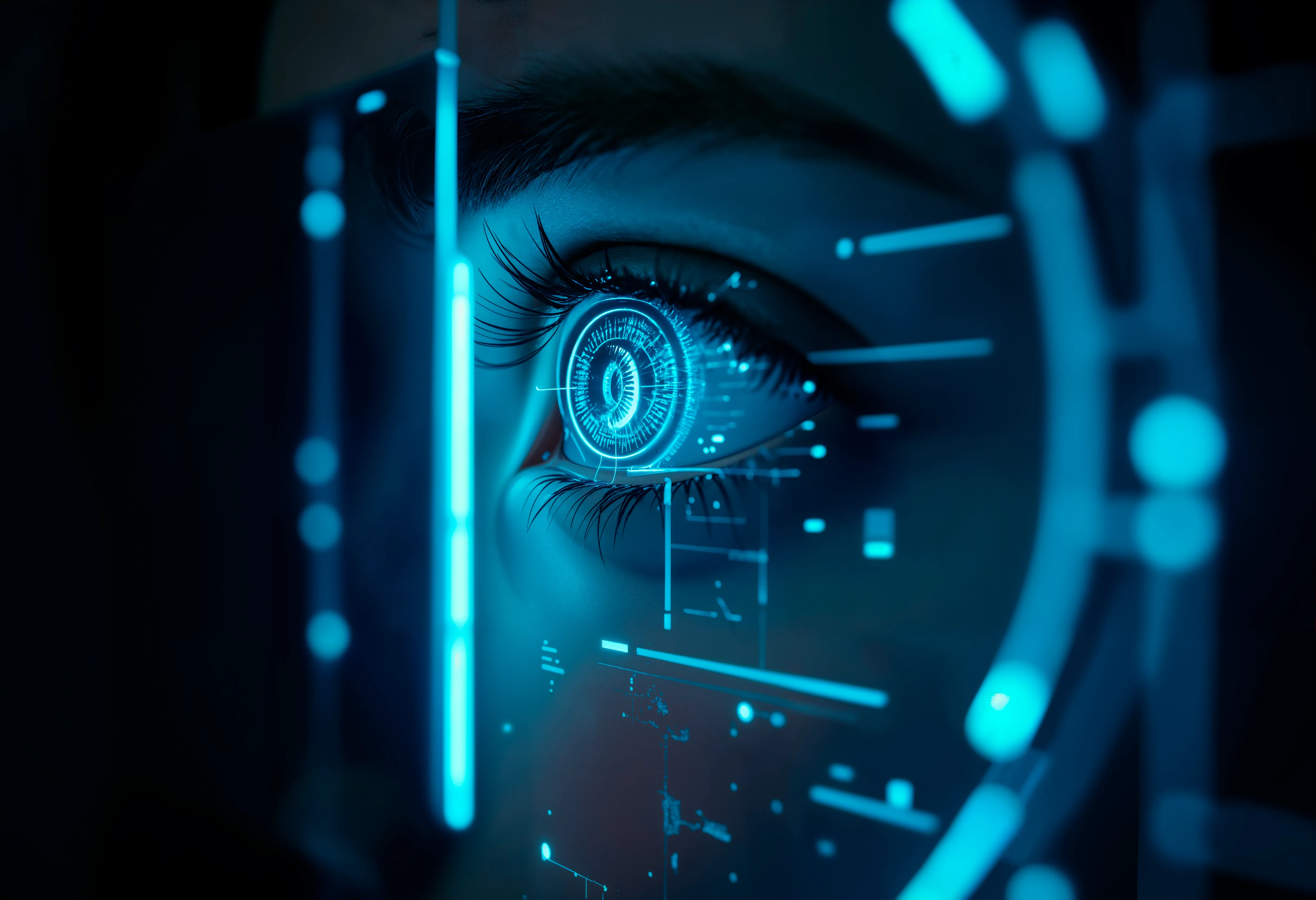 Ophthalmologist examining patient